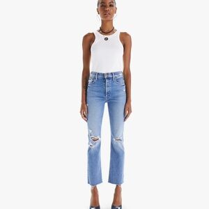 Mother The Tripper Ankle Fray in Play Like a Pirate Medium Wash Women’s Size 26